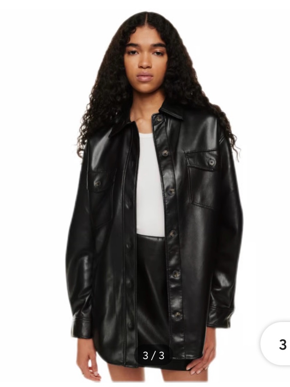 Aritzia Wilfred Ganna vegan Leather Button-Front Jacket